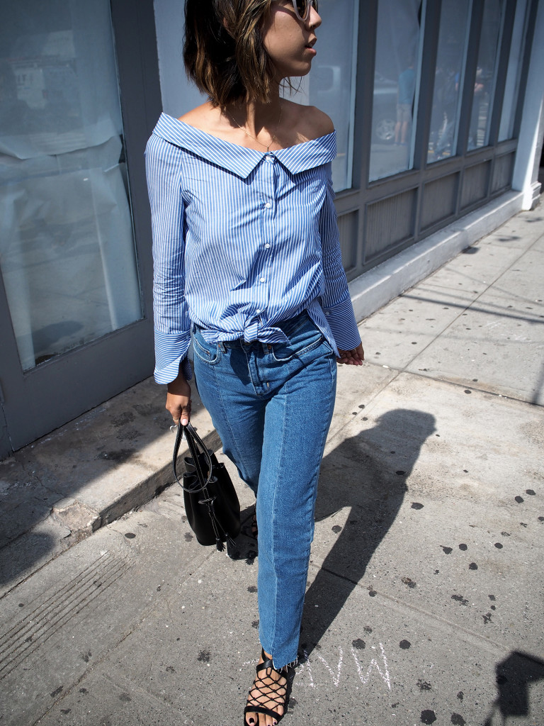 NYFW Off Shoulder Poplin